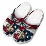 New Orleans Saints Patriotic Stripes Crocs Fashion forward