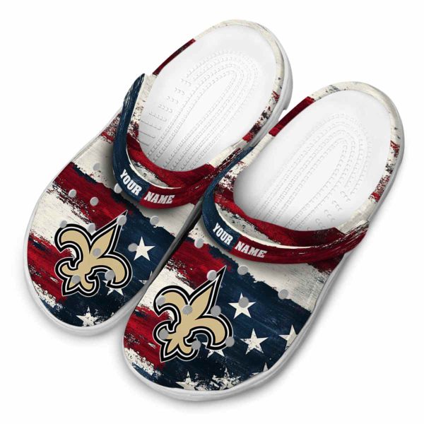 New Orleans Saints Patriotic Stripes Crocs Top rated