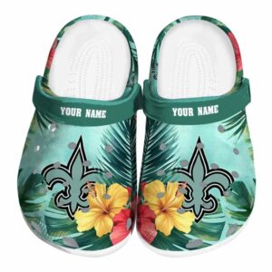 New Orleans Saints Tropical Vibes Crocs Fashion forward