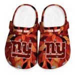 New York Giants Autumn Leaves Crocs Fashion forward