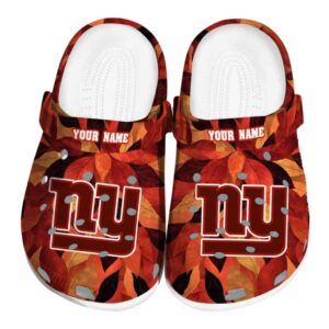 New York Giants Autumn Leaves Crocs Fashion forward