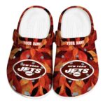 New York Jets Autumn Leaves Crocs Fashion forward