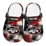 New York Jets Plaid Fusion Crocs Fashion forward
