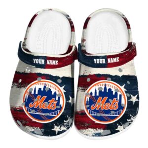 New York Mets Patriotic Stripes Crocs Fashion forward