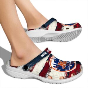 New York Mets Patriotic Stripes Crocs New Arrival