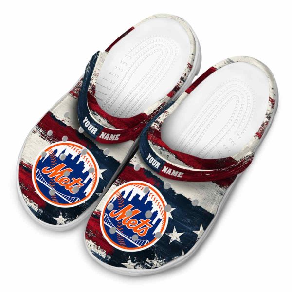 New York Mets Patriotic Stripes Crocs Top rated