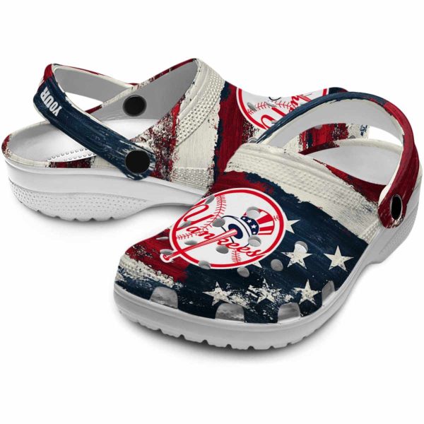 New York Yankees Patriotic Stripes Crocs Premium grade