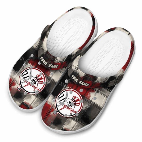 New York Yankees Plaid Fusion Crocs Top rated