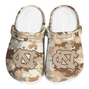 North Carolina Tar Heels Desert Camo Crocs Fashion forward