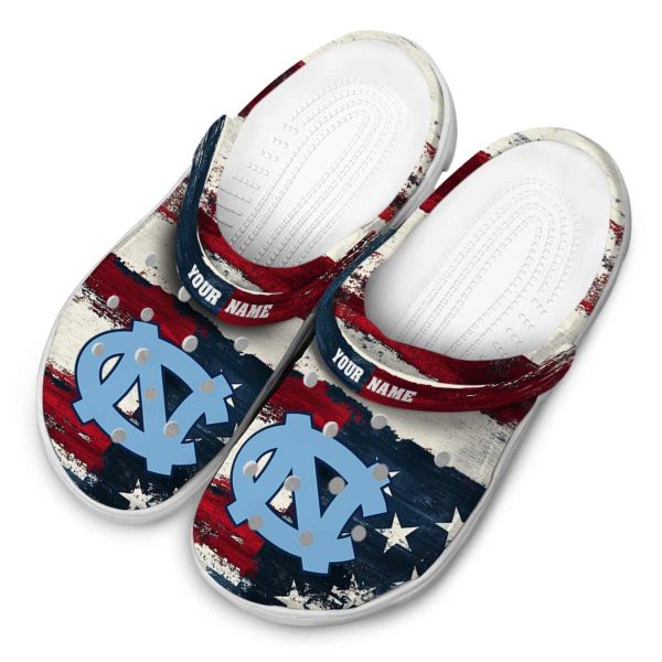 North Carolina Tar Heels Patriotic Stripes Crocs Top rated