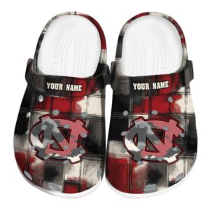 North Carolina Tar Heels Plaid Fusion Crocs Fashion forward