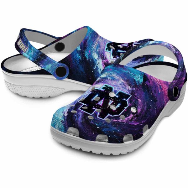 Notre Dame Fighting Irish Galaxy Swirl Crocs Premium grade