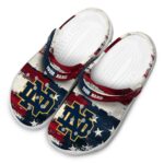 Notre Dame Fighting Irish Patriotic Stripes Crocs Fashion forward