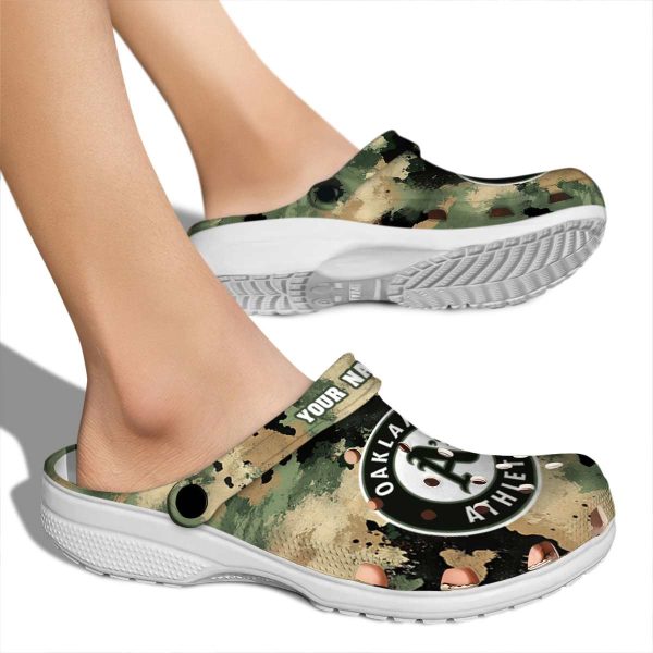 Oakland Athletics Camouflage Craze Crocs New Arrival