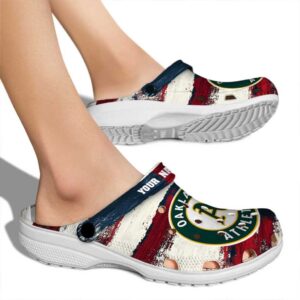 Oakland Athletics Patriotic Stripes Crocs New Arrival