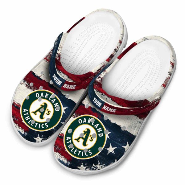 Oakland Athletics Patriotic Stripes Crocs Top rated