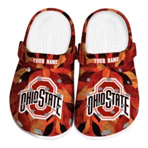 Ohio State Buckeyes Autumn Leaves Crocs Fashion forward