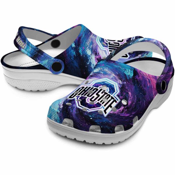 Ohio State Buckeyes Galaxy Swirl Crocs Premium grade