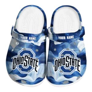 Ohio State Buckeyes Ocean Waves Crocs Fashion forward