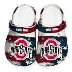 Ohio State Buckeyes Patriotic Stripes Crocs Fashion forward