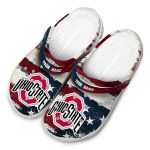 Ohio State Buckeyes Patriotic Stripes Crocs Fashion forward