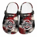 Ohio State Buckeyes Plaid Fusion Crocs Fashion forward