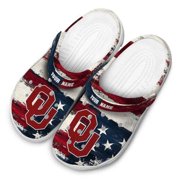 Oklahoma Sooners Patriotic Stripes Crocs Top rated