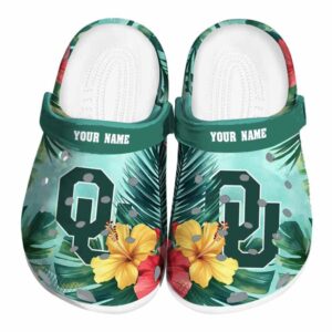 Oklahoma Sooners Tropical Vibes Crocs Fashion forward