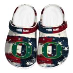Oregon Ducks Patriotic Stripes Crocs Fashion forward