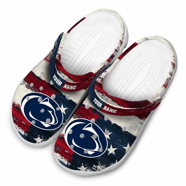 Penn State Nittany Lions Patriotic Stripes Crocs Top rated