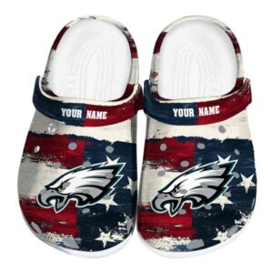 Philadelphia Eagles Patriotic Stripes Crocs Fashion forward
