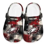 Philadelphia Eagles Plaid Fusion Crocs Fashion forward