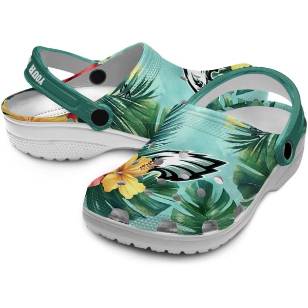 Philadelphia Eagles Tropical Vibes Crocs Premium grade