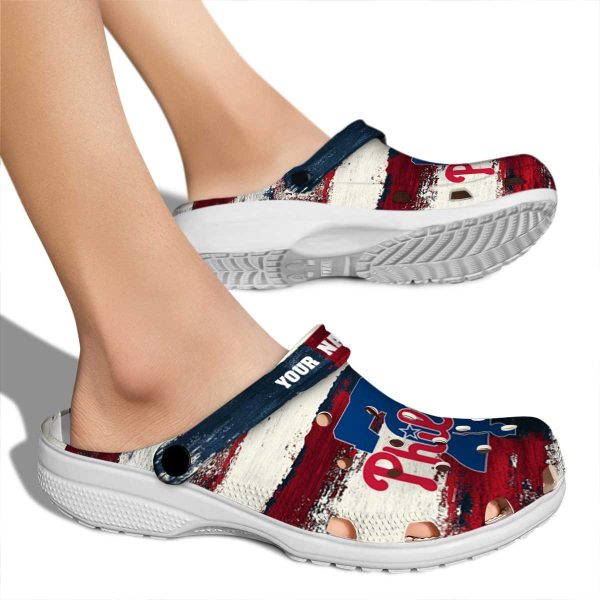 Philadelphia Phillies Patriotic Stripes Crocs New Arrival
