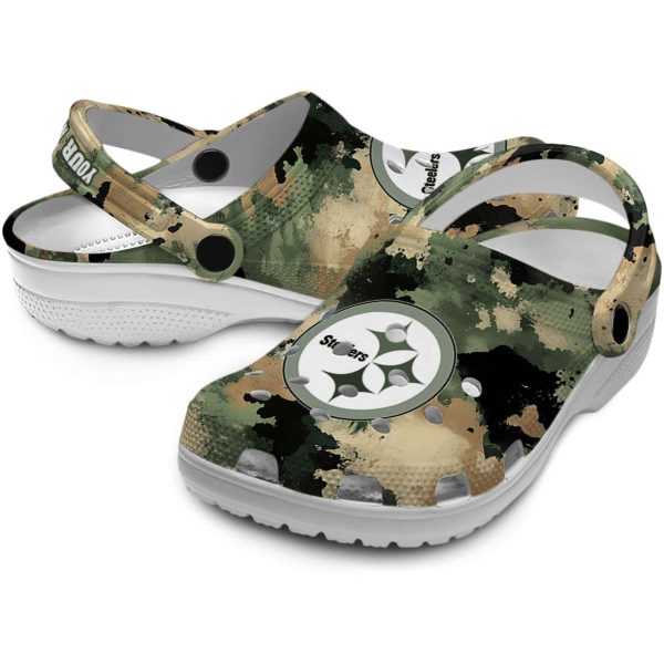 Pittsburgh Steelers Camouflage Craze Crocs Premium grade