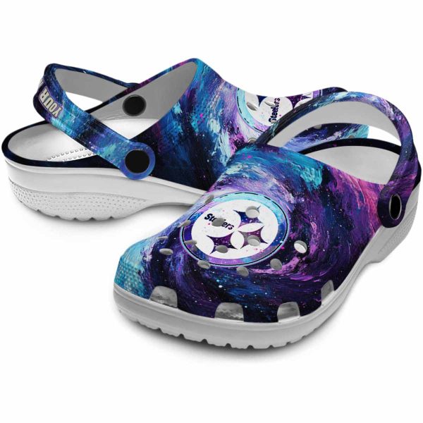 Pittsburgh Steelers Galaxy Swirl Crocs Premium grade