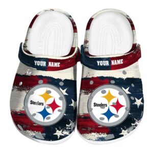 Pittsburgh Steelers Patriotic Stripes Crocs Fashion forward