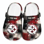 Pittsburgh Steelers Plaid Fusion Crocs Fashion forward