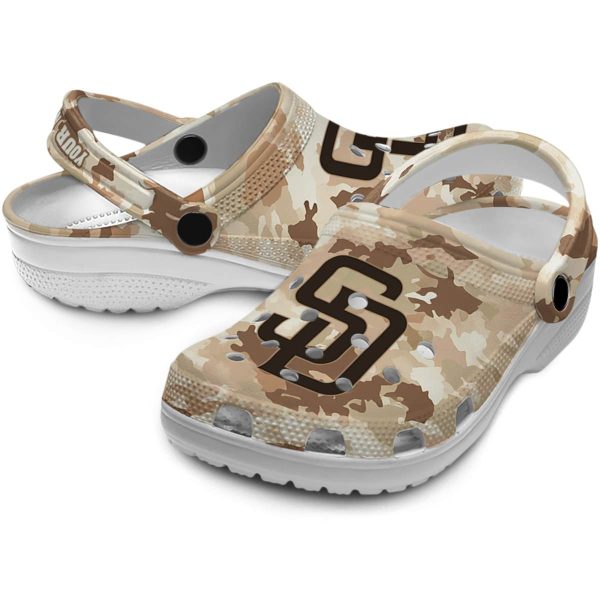 San Diego Padres Desert Camo Crocs Premium grade