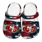 San Francisco 49ers Patriotic Stripes Crocs Fashion forward