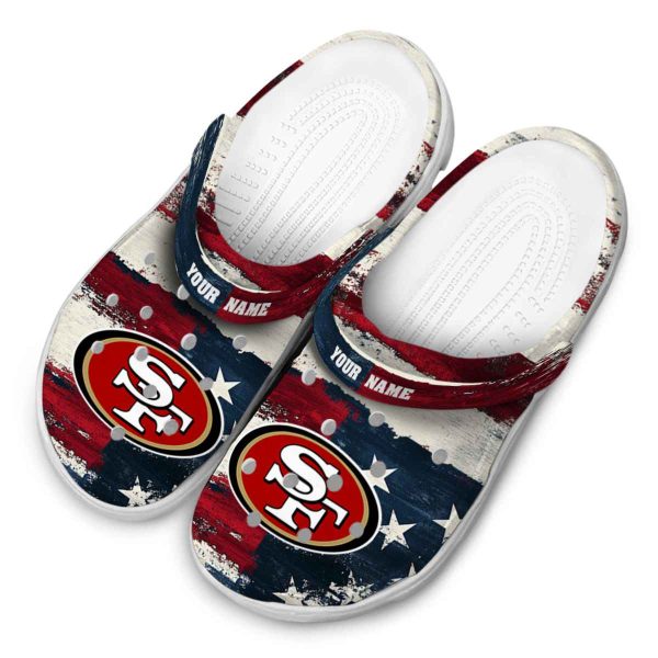 San Francisco 49ers Patriotic Stripes Crocs Top rated