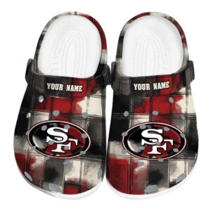 San Francisco 49ers Plaid Fusion Crocs Fashion forward