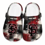 San Francisco Giants Plaid Fusion Crocs Fashion forward
