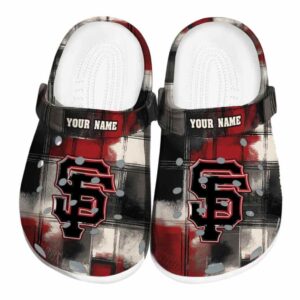 San Francisco Giants Plaid Fusion Crocs Fashion forward