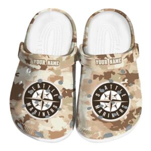 Seattle Mariners Desert Camo Crocs Fashion forward