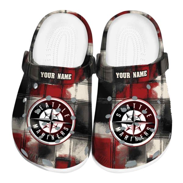 Seattle Mariners Plaid Fusion Crocs Fashion forward