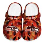 Seattle Seahawks Autumn Leaves Crocs Fashion forward