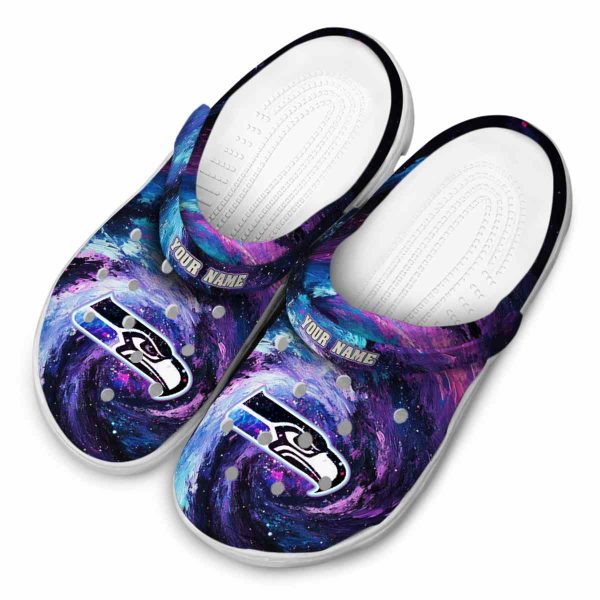 Seattle Seahawks Galaxy Swirl Crocs Top rated