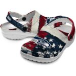 Seattle Seahawks Patriotic Stripes Crocs Fashion forward