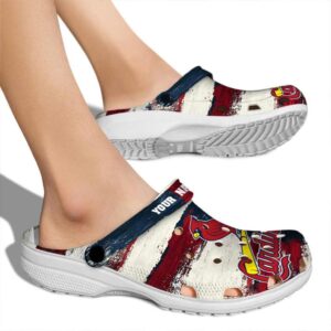 St Louis Cardinals Patriotic Stripes Crocs New Arrival